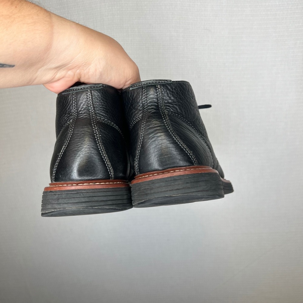 Johnston & Murphy Mens Black Tumbled Leather Chukka Boots 20-4321 Size 8M - Picture 4 of 8